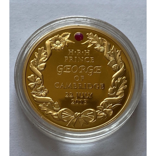 1264 - A ROYAL BABY 1 OZ GOLD COMMEMORATIVE COIN. A 22ct 1oz gold commemorative coin, proof contained in a ... 