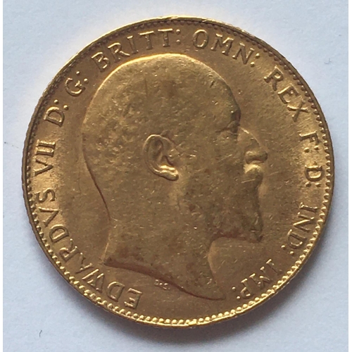 1278 - A SOVEREIGN. An Edward VII Sovereign dated 1907.