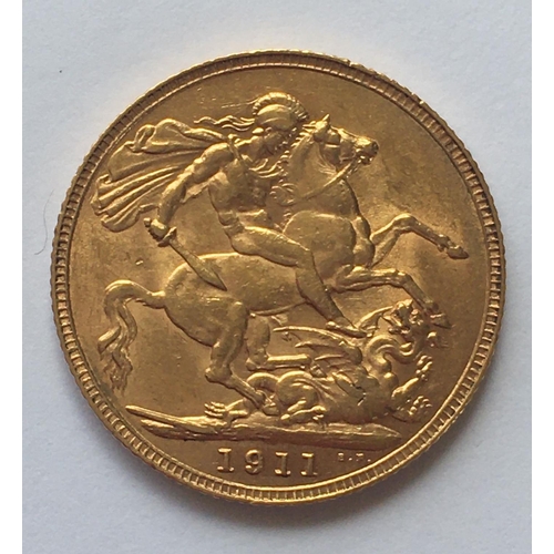 1281 - A SOVEREIGN. A George V Sovereign dated 1911.