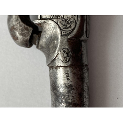 502 - A 19TH CENTURY WAISTCOAT PISTOL. A small percussion action pistol with a 3.5cm screw off barrel, the... 