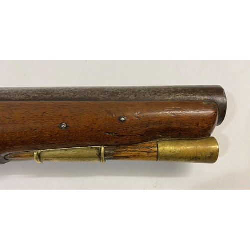 526 - A LIGHT CAVALRY ORDNANCE ISSUE FLINTLOCK PISTOL. Pre New land pattern carbine bore pistol with a 23c... 