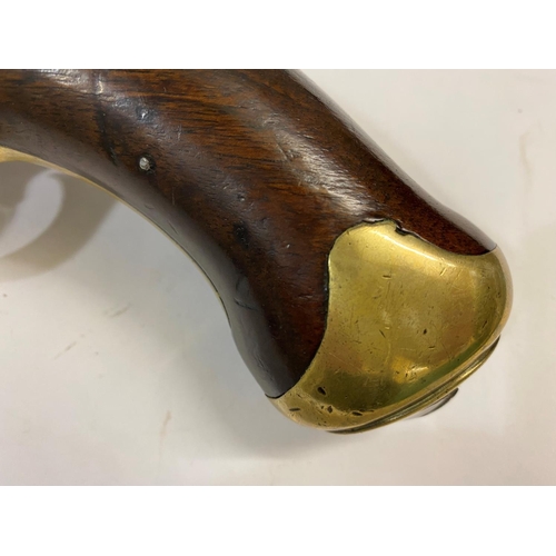 527 - AN ORDNANCE ISSUE NEW LAND PATTERN FLINTLOCK PISTOL. With a 22.5cm tapering barrel with much origina... 