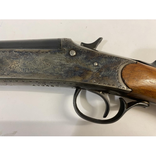 538 - A SPANISH 410 SINGEL BARREL SHOTGUN. With a 75cm barrel marked 'made in Spain' and with various proo... 