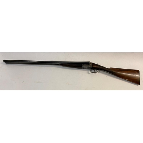 540 - A 12 BORE SHOTGUN BY TOLLEY OF LONDON. With 71cm side by side barrels, engraved to the top 'J & W To... 