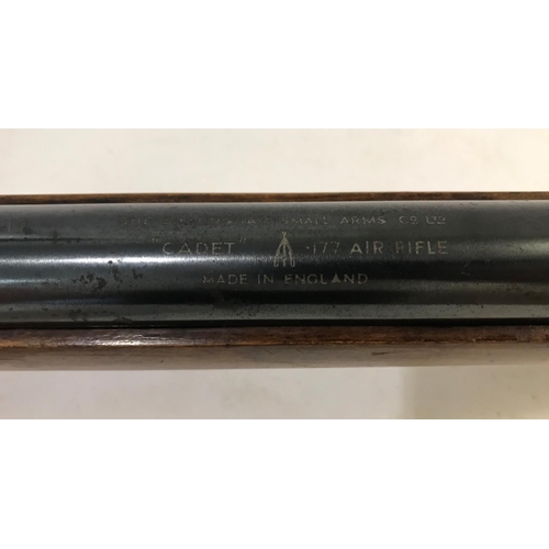 547 - A BSA CADET AIR RIFLE. A BSA Cadet air rifle, .177, numbered BC52637, marked The Birmingham Small Ar... 