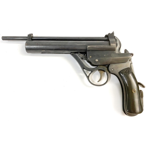 559 - A WESTLEIGH RICHARDS 'HIGHEST POSSIBLE' 177 AIR PISTOL. With a 24cm barrel, marked below 'Westleigh ... 