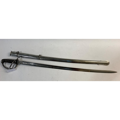 579 - AN 1821/1822 PATTERN CAVALRY OFFICER'S SWORD BY HILL BROTHERS. With an 89cm slightly curved, pointed... 