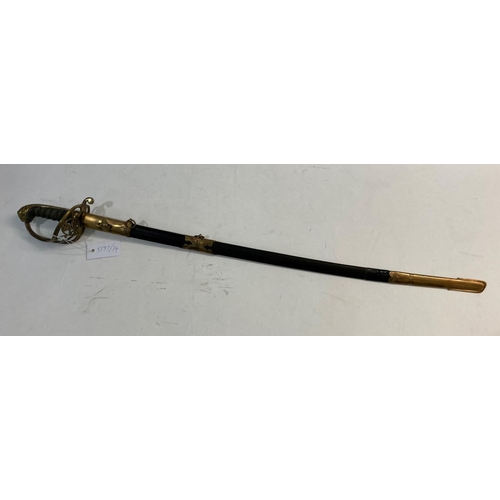 585 - AN 1822 PATTERN INFANTRY OFFICERS SWORD BY PROSSER OF LONDON. With an 82cm pipebacked blade with spe... 