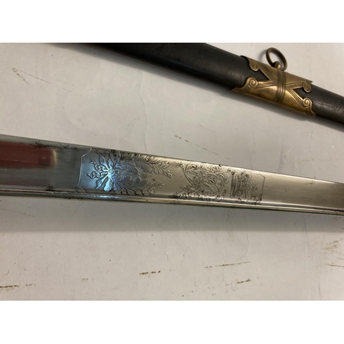 585 - AN 1822 PATTERN INFANTRY OFFICERS SWORD BY PROSSER OF LONDON. With an 82cm pipebacked blade with spe... 