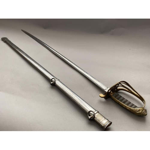 588 - AN 1822/1845 PATTERN INFANTRY OFFICERS SWORD BY MILLAN AND SON. With an 82cm slightly curved fullere... 