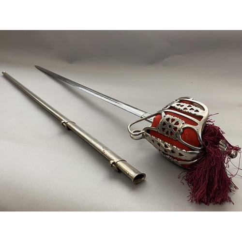 595 - AN 1828 PATTERN ARGYLE AND SUTHERLAND OFFICERS BASKET HILTED BROADSWORD. A Highland Infantry Officer... 