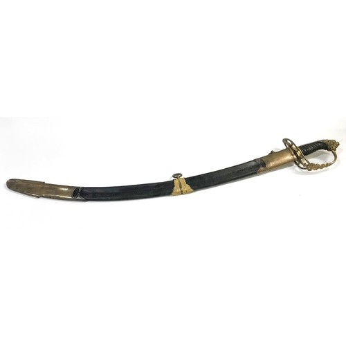 601 - AN EARLY 1803 REGULATION LIGHT COMPANY SABRE. With a 79.5cm curved and pointed single sided blade pa... 