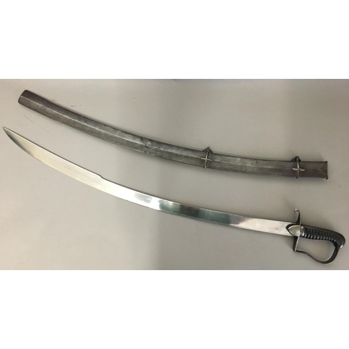 619 - A PRESENTATION 1796 LIGHT CAVALRY SABRE. With an 81cm curved undecorated blade with double edged poi... 