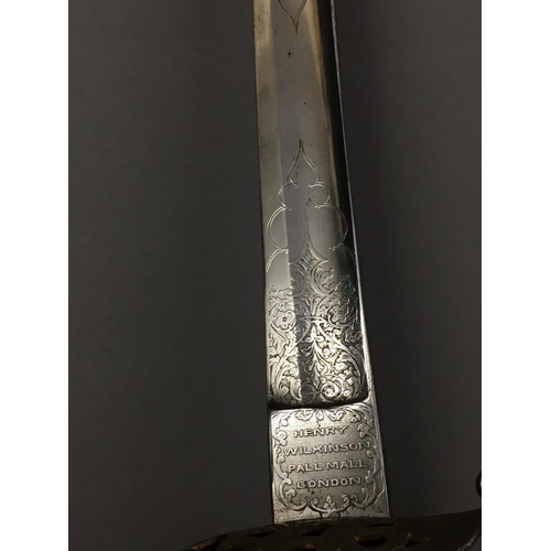 625 - A VICTORIAN 1848 PATTERN CAVALRY TROOPERS SWORD BY WILKINSON. With a 90cm blade with fine decoration... 