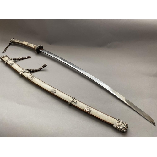 648 - A JAPANESE EFU NO DATCHI PRESENTATION MARSHAL TYPE SWORD. With an 80cm blade, the tang inscribed 'Sa... 