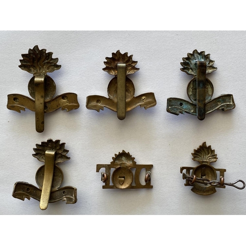 726 - A COLLECTION OF SIX ROYAL DUBLIN FUSILIERS BADGES. Shoulder and cap badges of the Royal Dublin Fusil... 