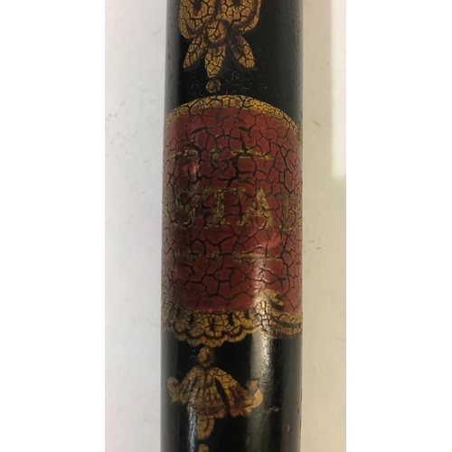 751 - A WILLIAM IV CONSTABLE'S TRUNCHEON. A turned wooden truncheon with W IV R above a Crown and Royal co... 