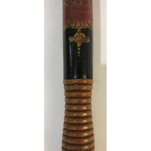 751 - A WILLIAM IV CONSTABLE'S TRUNCHEON. A turned wooden truncheon with W IV R above a Crown and Royal co... 