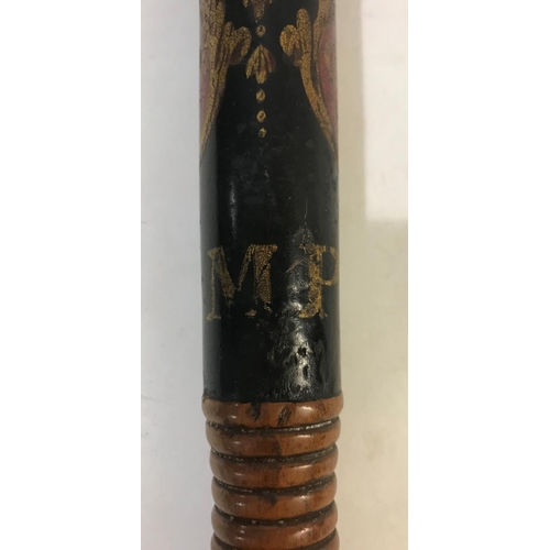 751 - A WILLIAM IV CONSTABLE'S TRUNCHEON. A turned wooden truncheon with W IV R above a Crown and Royal co... 