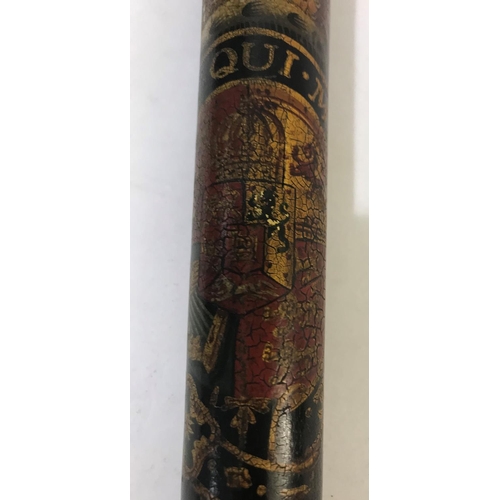 751 - A WILLIAM IV CONSTABLE'S TRUNCHEON. A turned wooden truncheon with W IV R above a Crown and Royal co... 