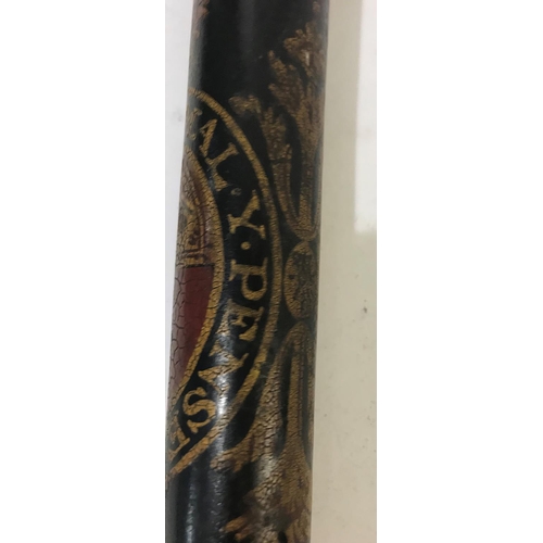 751 - A WILLIAM IV CONSTABLE'S TRUNCHEON. A turned wooden truncheon with W IV R above a Crown and Royal co... 