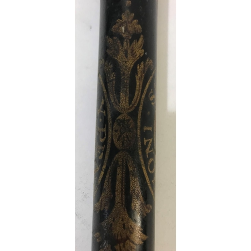 751 - A WILLIAM IV CONSTABLE'S TRUNCHEON. A turned wooden truncheon with W IV R above a Crown and Royal co... 