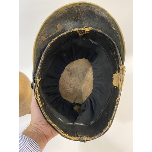 766 - A LATE 19TH CENTURY AMERICAN MARYLAND 175TH INFANTRY REGIMENT SHAKO. With a broad flat top with tape... 