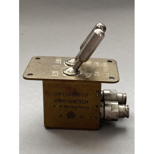 782 - A SECOND WORLD WAR AIR MINISTRY MAGNETO SWITCH. A Magneto Switch, marked to the side with a Crown fl... 