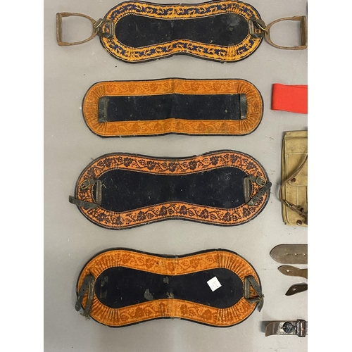 809 - SAM BROWNES, HOLSTER, MAPCASE etc. An Officers Sam Browne and Mapcase, Holster and sword belt straps... 