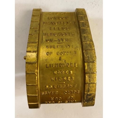 815 - A McKECHNIE BRASS FIRST WORLD WAR TANK. An early 20th Century promotional bronze paperweight in the ... 