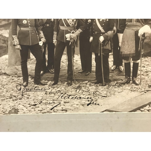 830 - AN AUTOGRAPHED PHOTOGRAPH OF LORD KITCHENERS MISSION TO JAPAN 1909. Two copies of a photograph taken... 