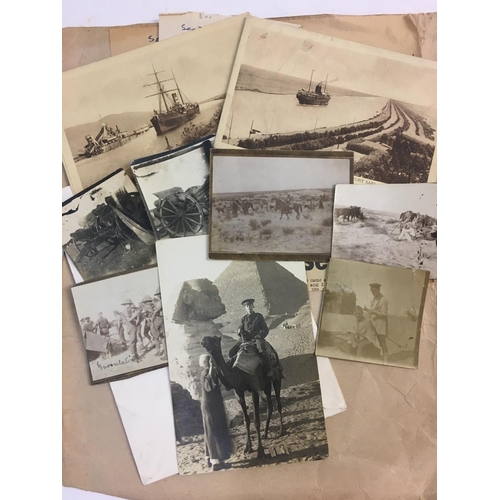 837 - A FOLDER OF TYPE LETTERS 'PALESTINE 1915 - 1918'. The folder titled 'Copies of Letters + Diaries fro... 