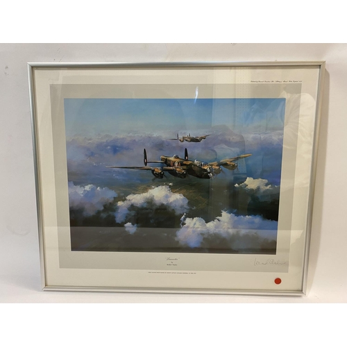 838 - FIVE AVIATION PRINTS SIGNED BY DOUGLAS BADER, JOHNNIE JOHNSON AND OTHERS. A collection of five signe... 