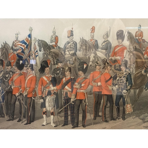 844 - THE BRITISH ARMY. A Victorian colour print after Orlando Norie 'The British Army' by  Arthur Ackerma... 