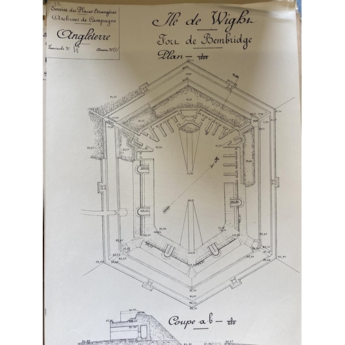 846 - AN UNUSUAL COLLECTION OF FRENCH MILITARY INTELLIGENCE DOCUMENTS. A selection of maps, drawings and r... 