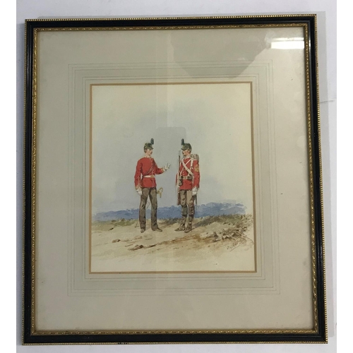 854 - ORLANDO NORRIE (1832-1901) 'The Duke of Cornwall's Light Infantry (Officer 7 C/Serjeant circa 1860)'... 