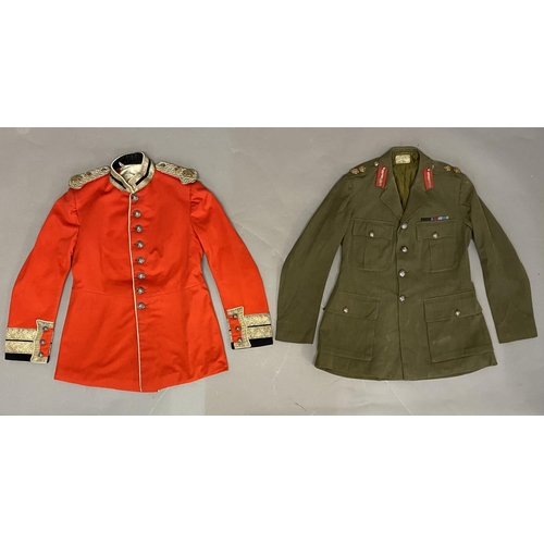 871 - A SELECTION OF UNIFORM FOR A PRE 1953 LORD LIEUTENANT. Comprising a Scarlet eight button jacket silv... 