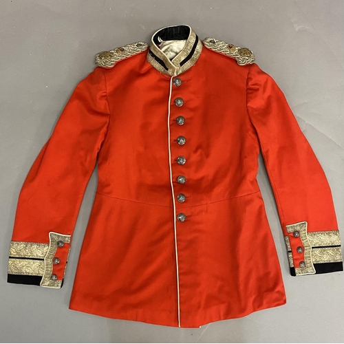 871 - A SELECTION OF UNIFORM FOR A PRE 1953 LORD LIEUTENANT. Comprising a Scarlet eight button jacket silv... 