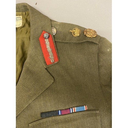 871 - A SELECTION OF UNIFORM FOR A PRE 1953 LORD LIEUTENANT. Comprising a Scarlet eight button jacket silv... 