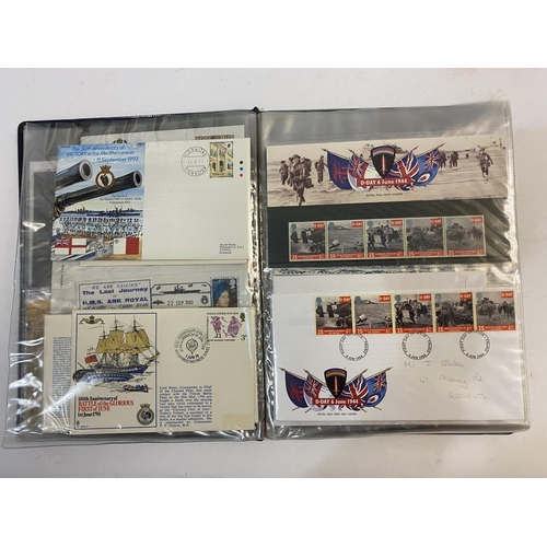 883 - THREE ALBUMS OF CARDS, COVERS AND STAMPS RELATING TO NAVAL HISTORY. A large collection of cigarette ... 