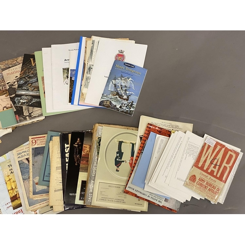 885 - A LARGE COLLECTION OF ROYAL NAVY EPHEMERA AND PAMPHLETS. A collection of booklets, programmes and li... 