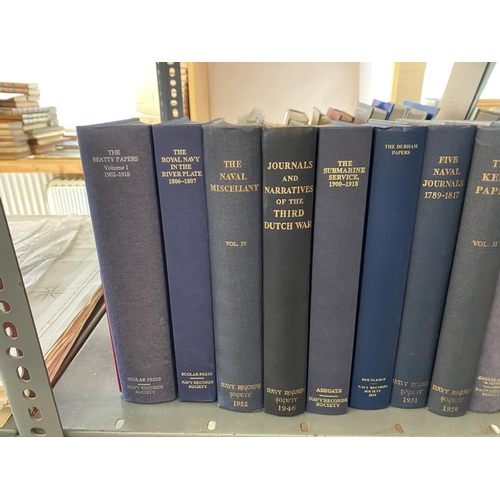 904 - THE NAVY RECORDS SOCIETY An extensive run of the Navy Records Society: volumes 2 - 7, 9, 12 - 15, 16... 