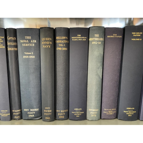 904 - THE NAVY RECORDS SOCIETY An extensive run of the Navy Records Society: volumes 2 - 7, 9, 12 - 15, 16... 