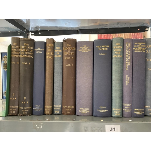 904 - THE NAVY RECORDS SOCIETY An extensive run of the Navy Records Society: volumes 2 - 7, 9, 12 - 15, 16... 