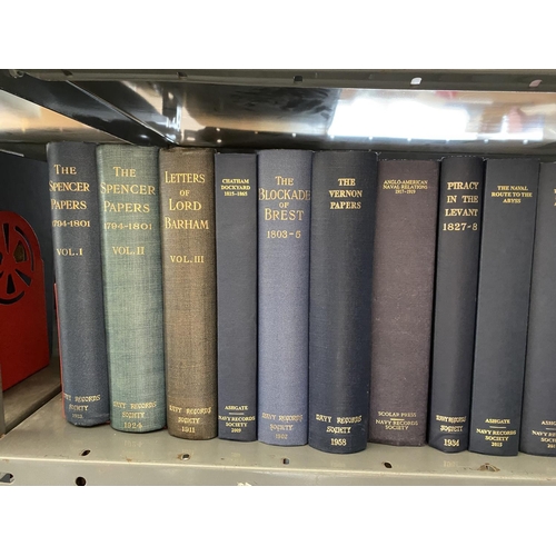 904 - THE NAVY RECORDS SOCIETY An extensive run of the Navy Records Society: volumes 2 - 7, 9, 12 - 15, 16... 