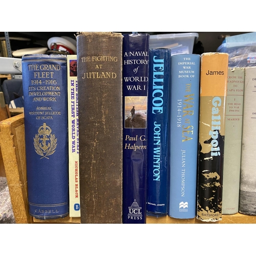 916 - A COLLECTION OF VOLUMES ON FIRST WORLD WAR NAVAL HISTORY. To include Coronel and The Falklands by Ge... 