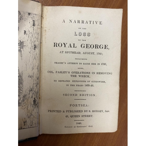 947 - A RELIC OF THE ROYAL GEORGE WITH WOODEN BOARDS. A Narrative of the Loss of the Royal George at Spith... 