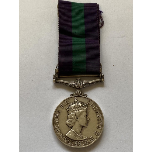 973 - A GENERAL SERVICE MEDAL 1918-62. A General Service Medal, Queen Elizabeth II with Maalay Clasp named... 