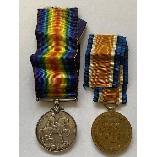 981 - A FIRST WORLD WAR CASUALTY PAIR TO THE ROYAL SUSSEX REGIMENT. A Great War pair comprising War Medal ... 