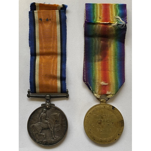 982 - A FIRST WORLD WAR PAIR TO THE ROYAL WEST KENTS. A Great War pair comprising War Medal and Victory me... 